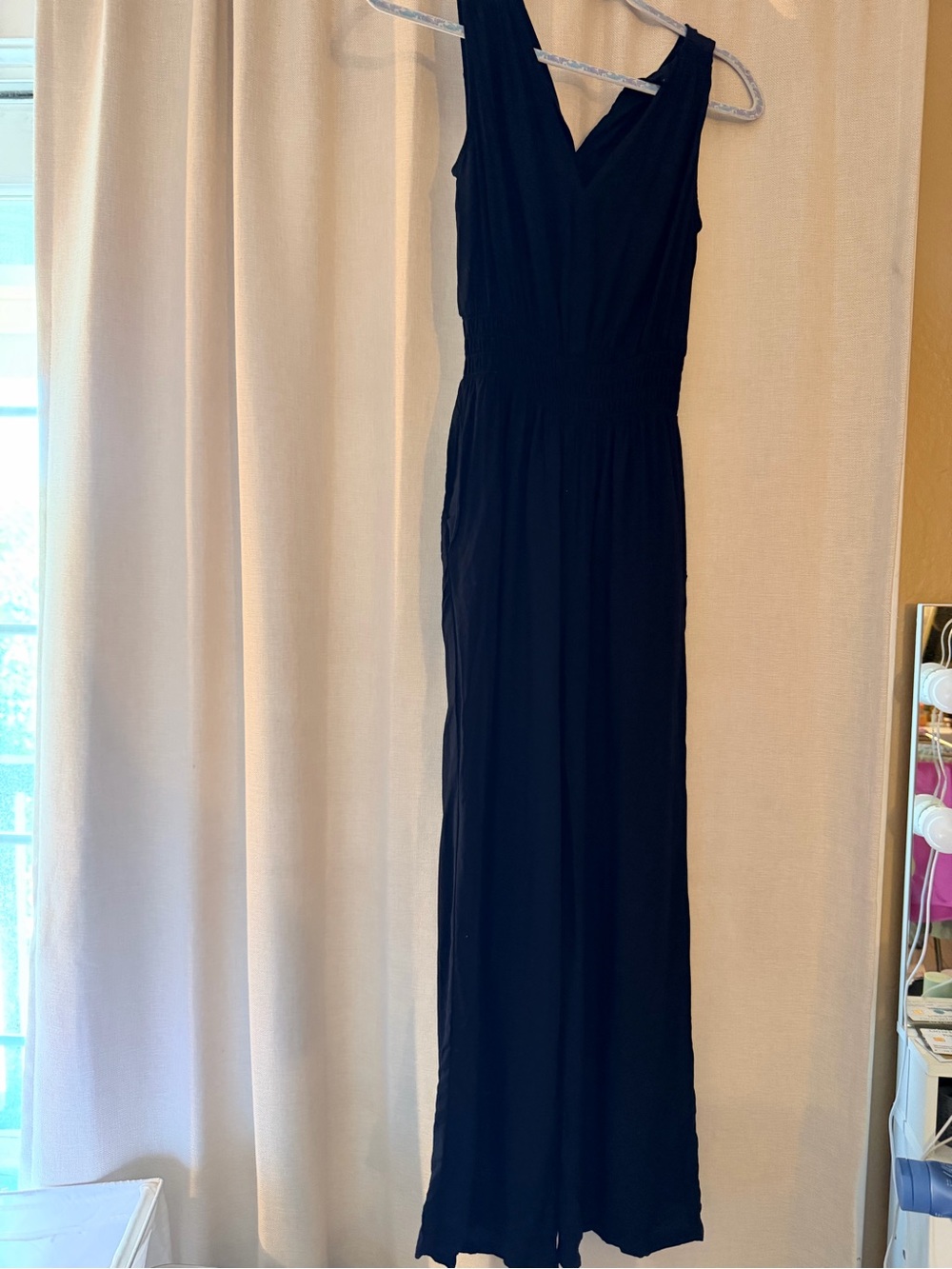 GAP Black V-Neck wide- legged Jumpsukt